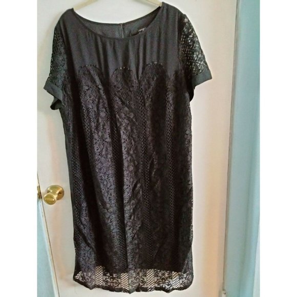 Sangria black lace dress, size 20W, new - Picture 1 of 10